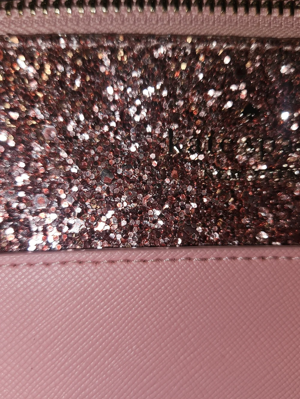 kate spade Pink Glitter-Trim Tote